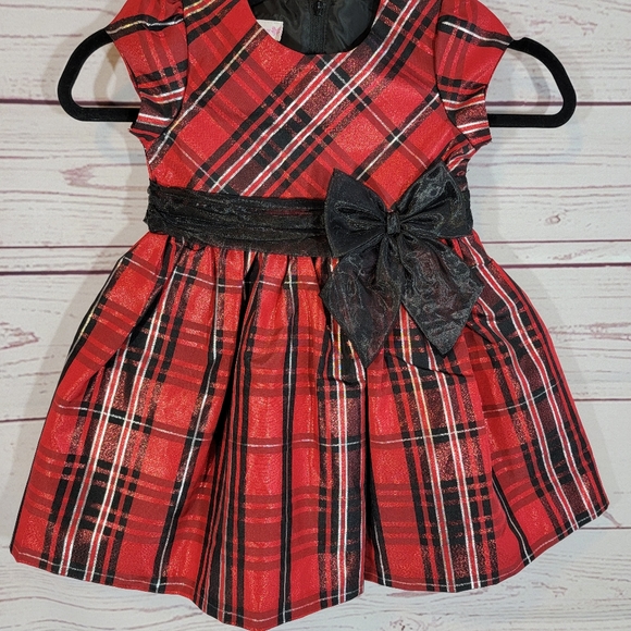 Bonnie Jean Holiday🎄 plaid dress 3T - Picture 9 of 10
